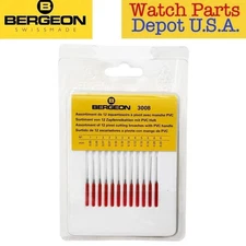 Bergeon 3008 Set of 12 Pivot Cutting Broaches with PVC Handle - Swiss Made - NEW