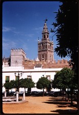 35mm Slide - Seville Cathedral Giralda Tower from Alcazar Spain TRAVEL