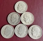 Roosevelt Silver Dime 10C Lot of 6 1946-1953 P D S 90% Silver Business