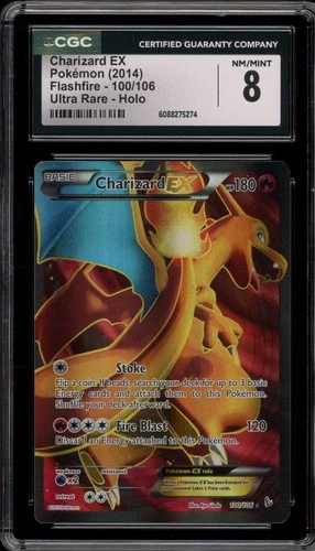Pokemon Charizard EX XY Flashfire Full Art #100 CGC 8