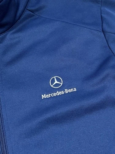 Mercedes-Benz Navy Blue Softshell Full Zip Performance Jacket Men’s Large image 7