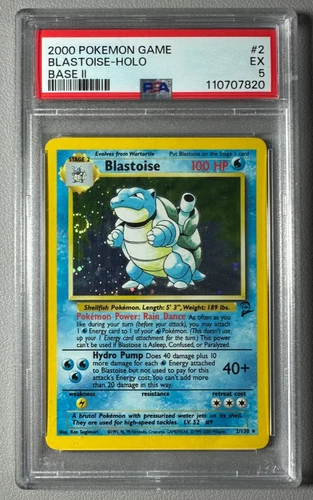 2000 Pokemon Base Set 2 II 2/130 Blastoise Holo rare PSA 5 Graded card