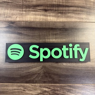 Spotify POP  ART 3D printed logo sign fan art display shelf desk wall