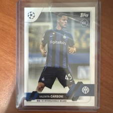 Topps 2022-23 UEFA Club Valentin Carboni Rookie #6 Inter Milan Soccer Card. rookie card picture