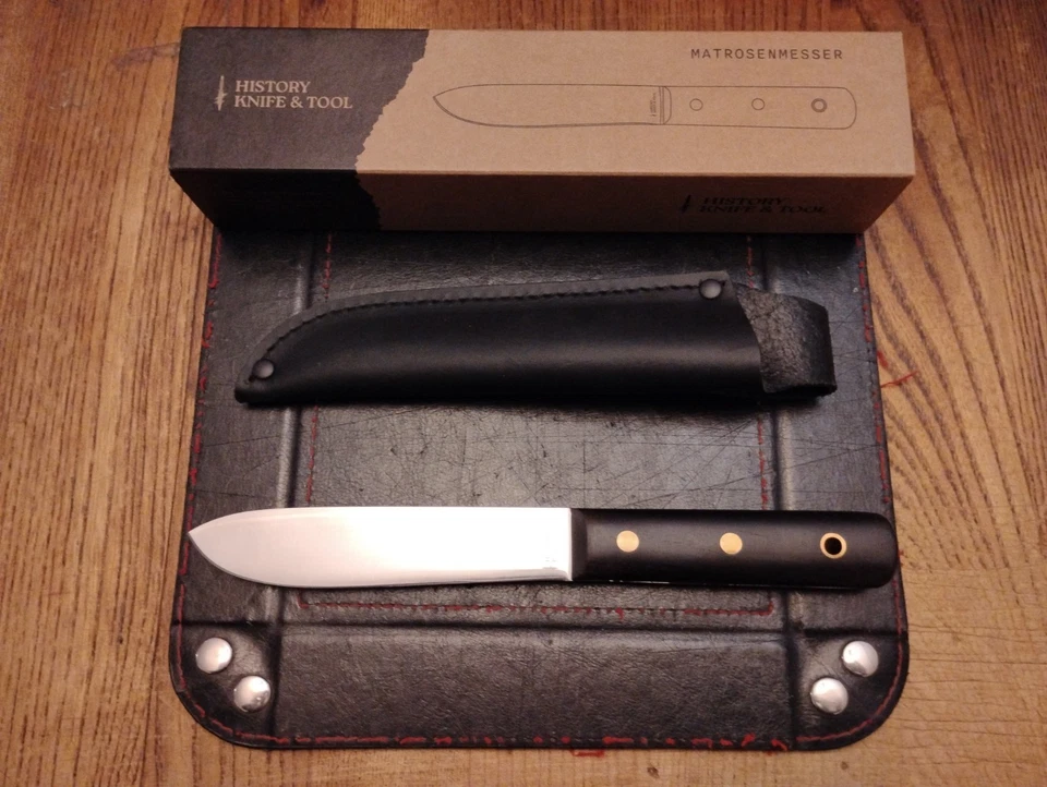 Cuchillo y herramienta de historia Boker cuchillo de marinero 5,28" 4116 hoja SS mango de madera de ébano Foto 2 de 2