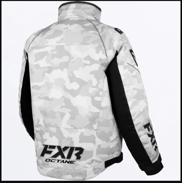 Chaqueta de moto de nieve FXR Octane para hombre blanca camuflada M L XL 2XL 220014-0210 Foto 2 de 3