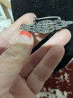 Vintage Silver Tone Brooch, Cat Playing In Nature. 2 X 1.25 Inches — photo 5