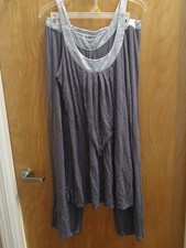 WOMAN'S ALFANI SIZE LARGE SUMMER SPRING PAJAMA SET GRAY POLKA DOTS