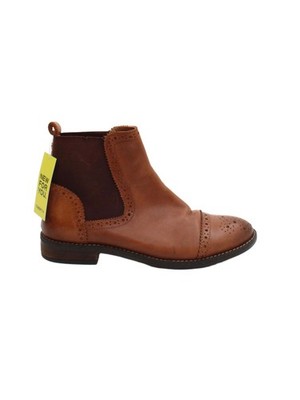 Dune Herren Stiefel UK 5 hellbraun Leder mit Wildleder Chelsea