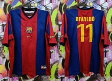 Barcelona 1998/1999 Home Shirt Rivaldo Football Soccer Jersey Nike VTG Men's XL