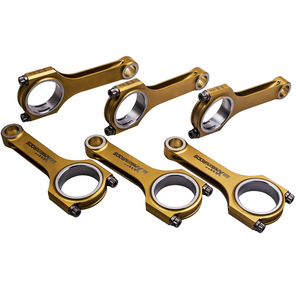 6 Pcs Forged H-Beam Connecting Rods For Audi Vw Vr6 Golf Corrado 2.8 2.9 164Mm - Image 2