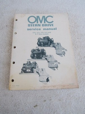 OMC Sterndrive service manual very clean 983052 1982 2.5 3.0, 3.8, 5.0, 5.7 ltr