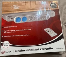GPX Under-Cabinet CD Radio MP3 Ready with Remote Mounts Model KCCD6316DT