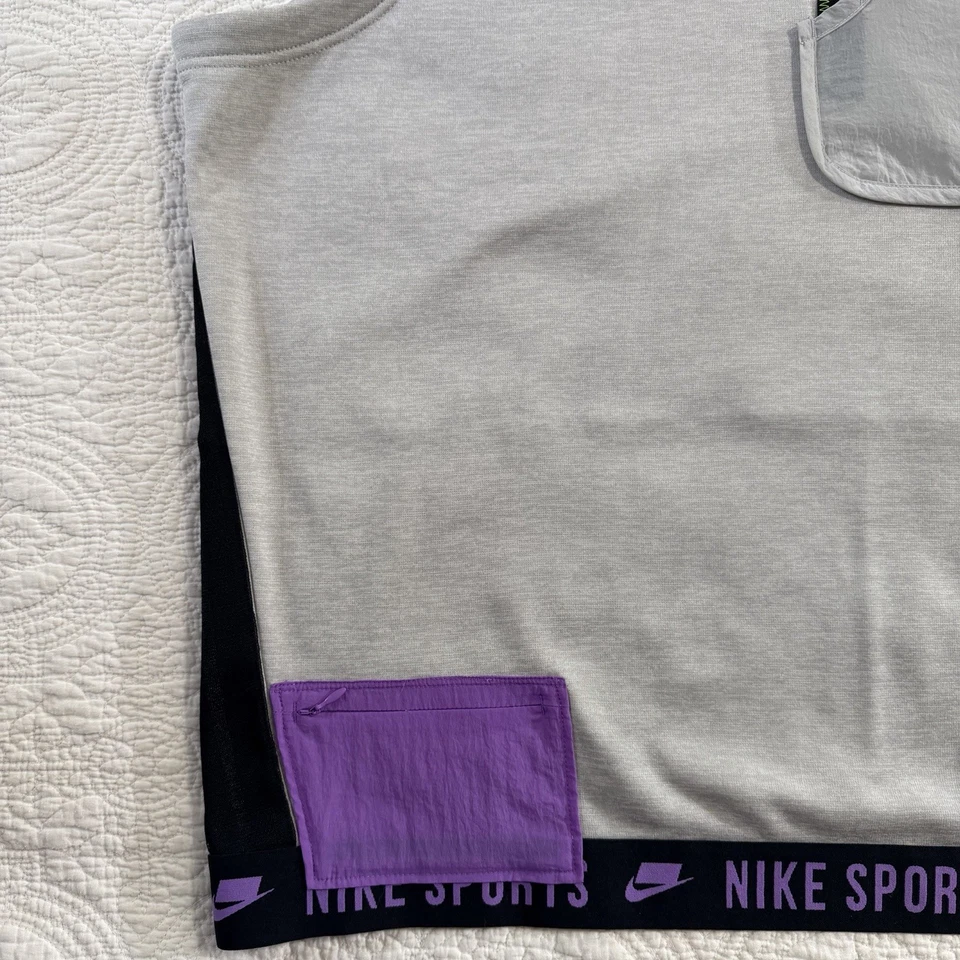 Nike Sport Block Logo Men’s Dri-Fit 1/2 Zip Hoodie Hooded Vest Size XXL 2XL - Image 3 of 4