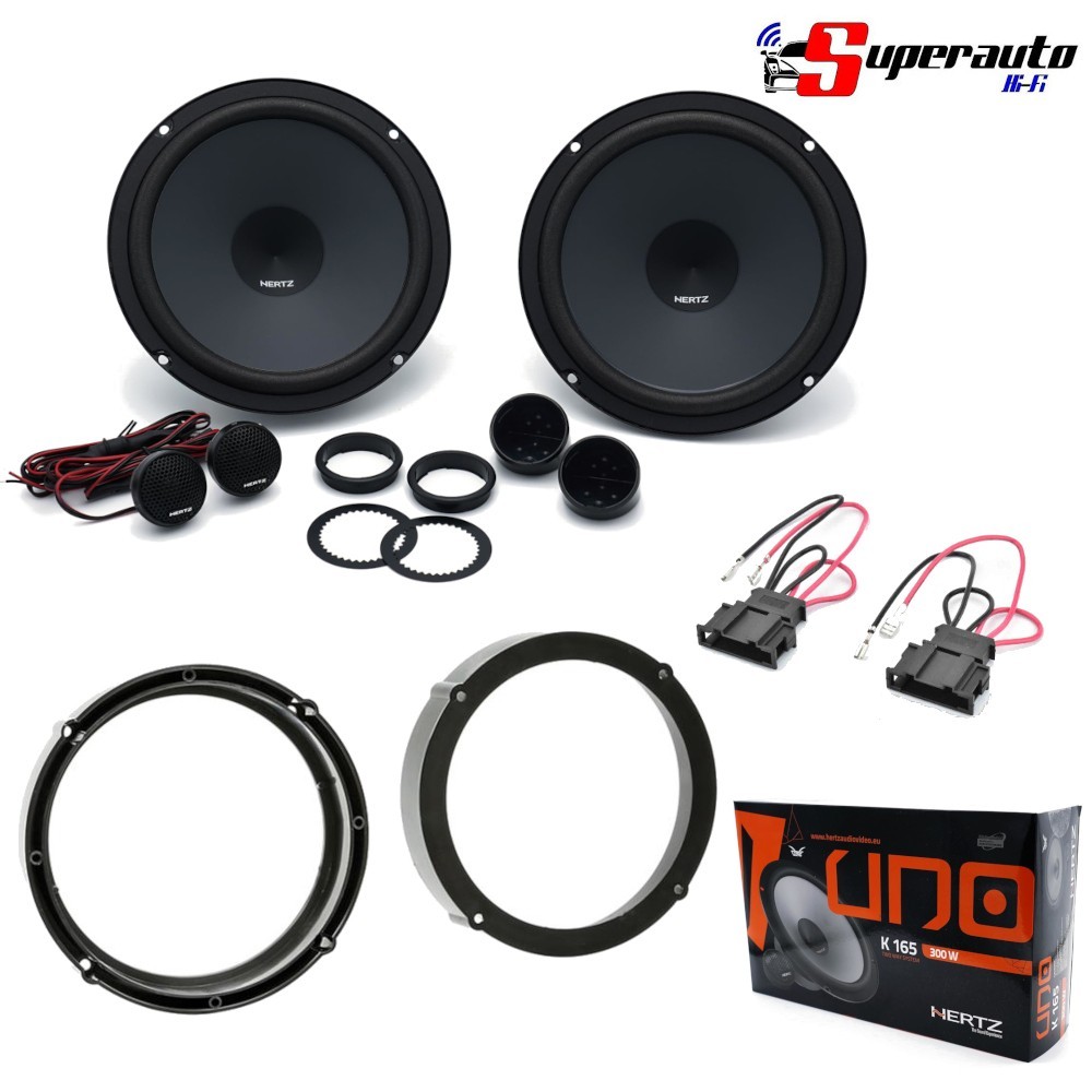 Kit 4 Casse Altoparlanti per VW Tiguan Posteriori HERTZ K 165 Woofer Tweeter