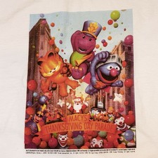 Vintage 2003 Macys Thanksgiving Day Parade T-Shirt Garfield Grover Barney  XL