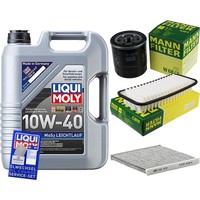 Mann Inspektionspaket 5L Liqui Moly Leichtlauf 10W-40 FüR Toyota Yaris 1.3 1.0