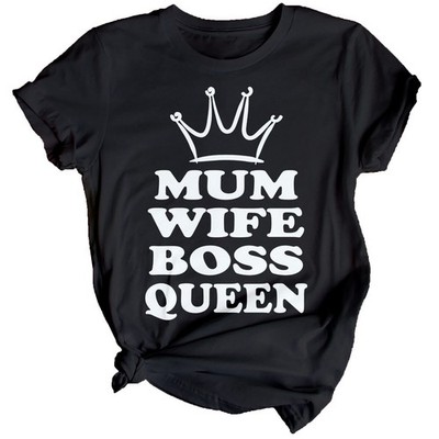 Damen-T-Shirt Krone Mutter Frau Boss Königin Muttertag Oberteil lustig Mama...