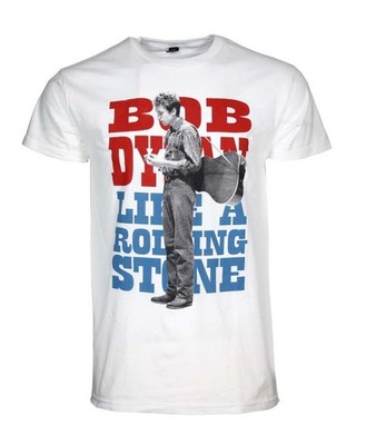 Bob Dylan Standing Stone Mens T Shirt Music Classic Rock Band Tee New White