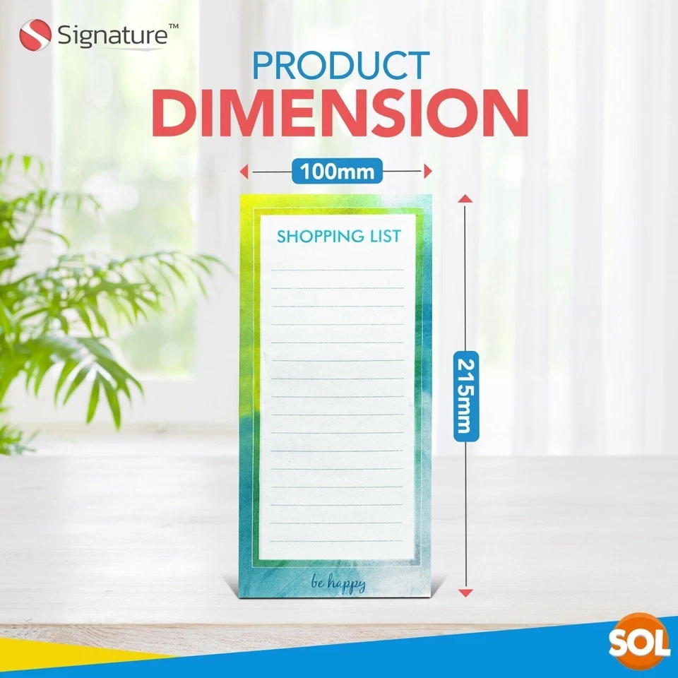 2X Magnetic Shopping List Pad Notepad 80 Tear Off Pages Fridge Memo Meal Planner - Image 2 of 4