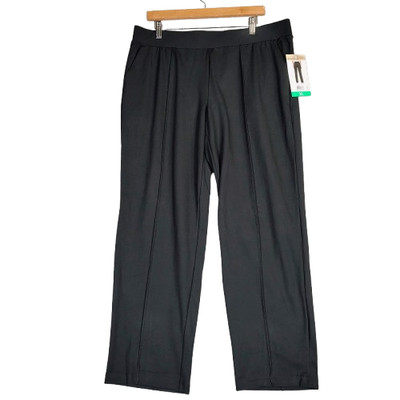 Mondetta Pants Women's XL Black Stretch Pintuck Straight Performance Luxury NWT