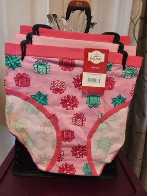 Holiday Time Women's Hipster Panties 3 Pair Presents Nutcrackers Sz M 8/10 BNWT