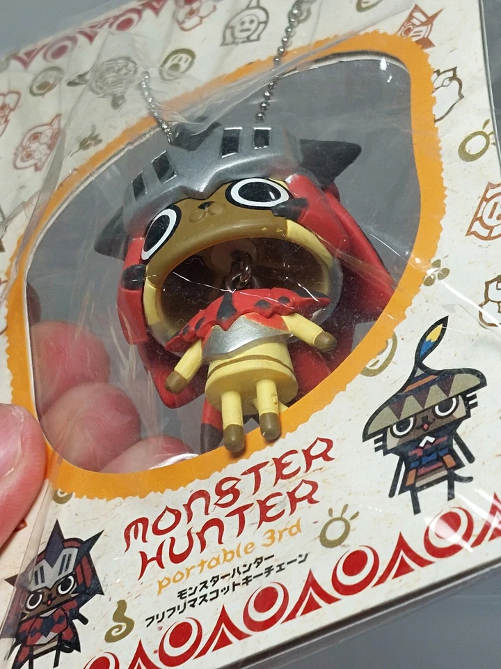 Monster Hunter Portable 3rd Otomo Airou Laeus Neko Furifuri Keychain New 2.3in - Image 2 of 3