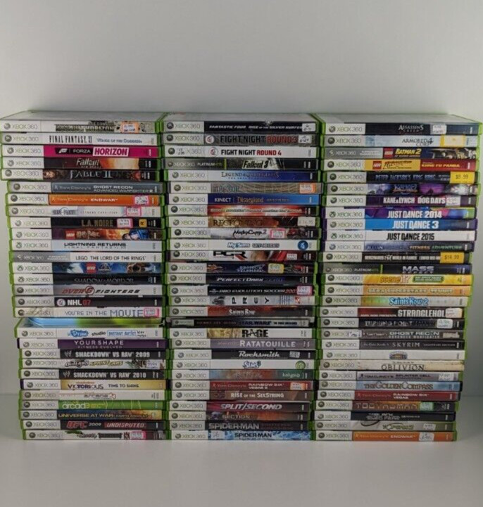 Microsoft xbox 360 u pick choose a game complete fun rare action racing rpg