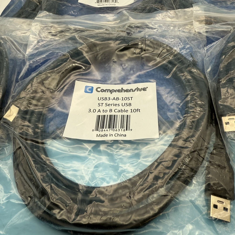 9x Comprehensive USB3-AB-10ST 10FT USB 3.0 A Male to B Male Cable - Image 2 of 2