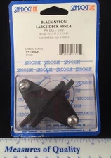 Set Of 2 Deck Hinge 1 Pair Large Black Nylon Sea Dog Line 273200 NIP USA Made Ub