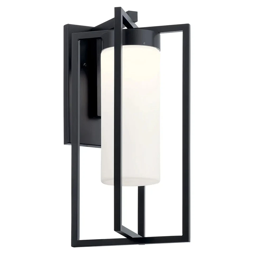 Kichler 59072BKLED - Drega 1 Luz Exterior LED Luz de Pared Negra Foto 4 de 4