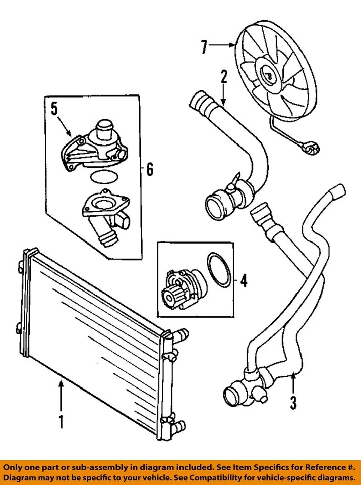 Used Radiator fits: 2003 Volkswagen Jetta City Canada only 2.0 Grade A - Imagem 3 de 4