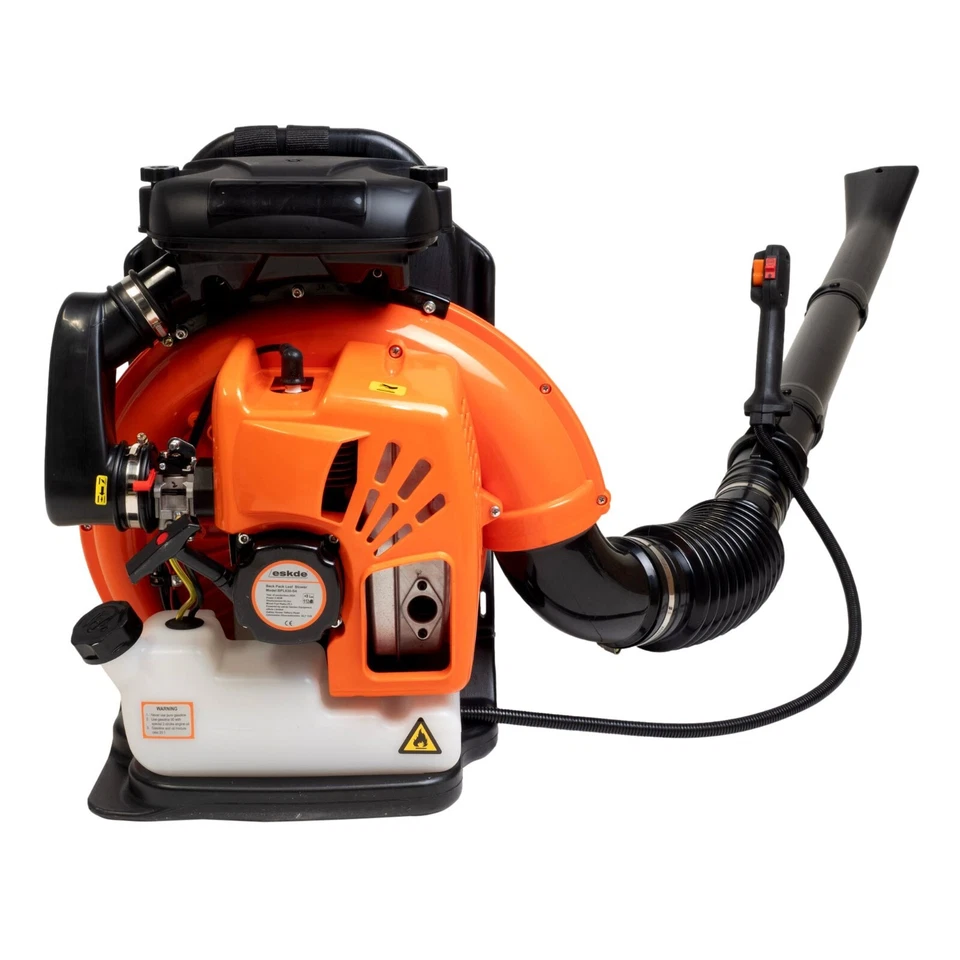 eSkde Back Pack Leaf Blower Professional 2 Stroke Petrol 63cc Air Cooled Engine - Image 2 of 4