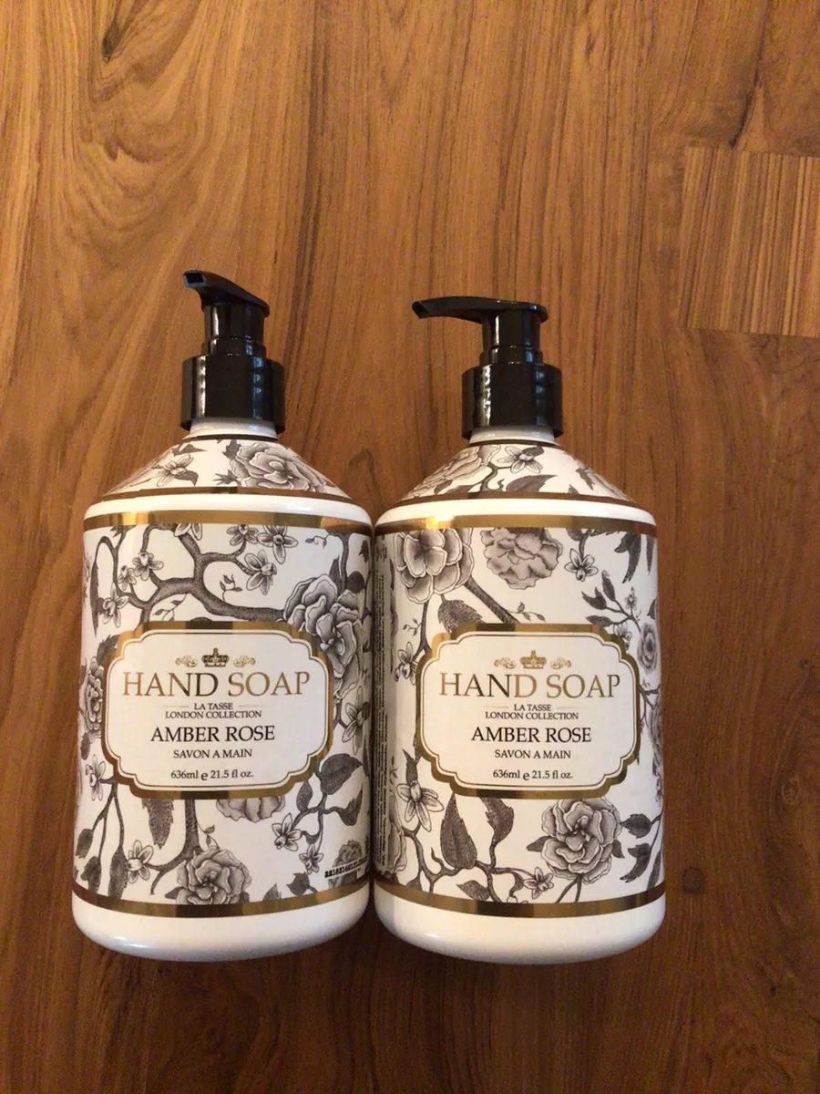 Qty 2 La Tasse Amber Rose Hand Soap 21.5fl oz New