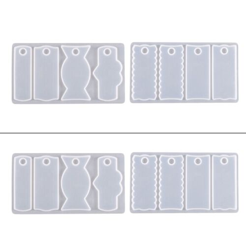 Unique Silicone Resin Lid Labels Moulds Keyring Pendant Molds for Jewelry - Afbeelding 1 van 11