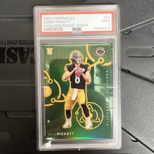 2022 Chronicles Kenny Pickett Rookie Green Dynagon /49 PSA9