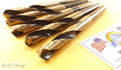 Drill Hog 9/16'' Drill Bit 9/16'' Bit Silver & Deming Lifetime Warranty Pack of 5
