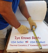 2" Kaowool 30" x 24" Ceramic Fiber Blanket Insulation 8 Thermal Ceramics 2300F