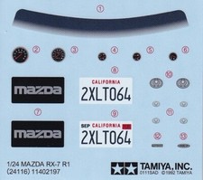 Tamiyas Decals For 124 Mazda Rx-7 R1.item24116 From Japan