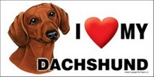 I Heart Love my DACHSHUND CUTE Car Fridge Dog Magnet 4"x8" USA Waterproof