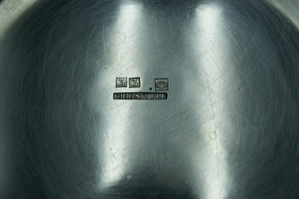 19th Christofle Paris chapada en plata 1 tetera louis xv sello numerado francia Foto 3 de 4