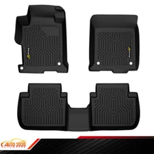 Floor Mat Set Liners TPE All Weather Fit For 2013-2017 Honda Accord Sedans Black