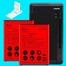 UPGraded 2x 5520mAh Lithium Battery External Charger for LG V20 LS997 BL-44E1F