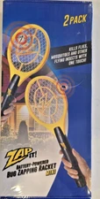 Zap It Battery Powerered Bug Zapper Racket 4,000 Volt Yellow 2 Pack