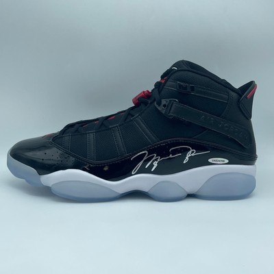 Michael Jordan signed Nike Air Jordan Rings Black Red White
