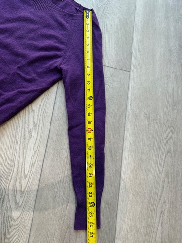 Halogen 100% Cashmere Crew Neck Sweater Royal Purple Womens Small - Picture 13 of 16
