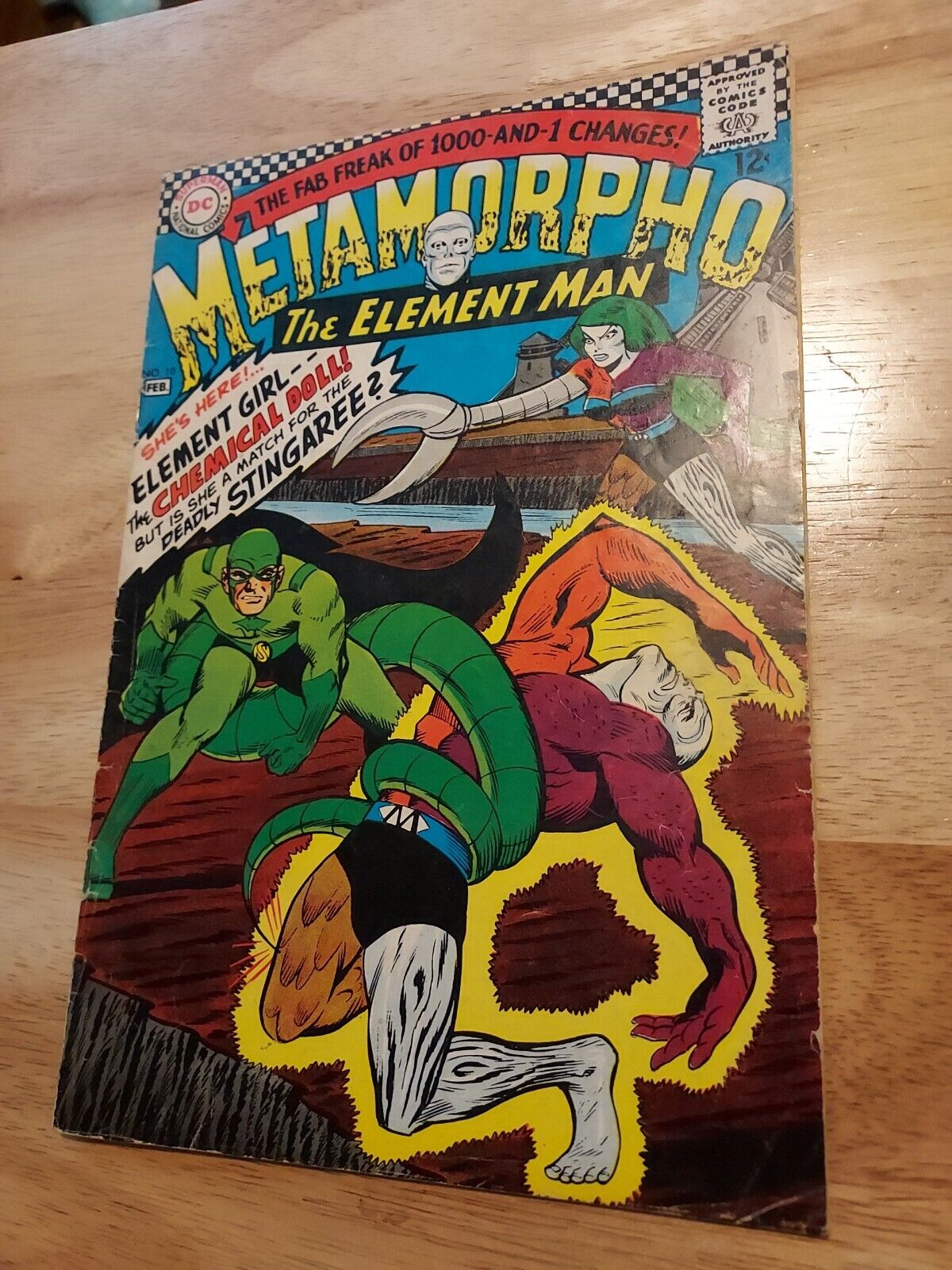 Metamorpho #10 (1967) 4.0 VG -Element Girl & Deadly Stingaree!