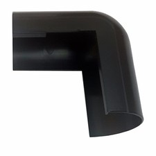 50mm x 25mm Black Clip Over External Bend Trunking Adapter 90 Degree Conduit