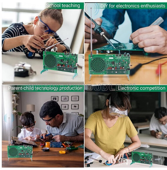 Produktbild von Suoumwa FM-Radio-Bausatz RDA5807FP – 65-108 MHz, Mit Verstärker, DIY-Lötprojekt