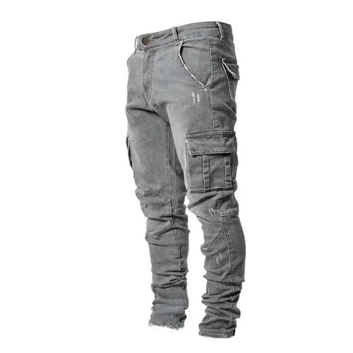 Lässige Herren Ripped Slim Daily Chic Skinny Jeans Stretch Hose Denim Hose